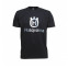 T-shirt com logo de cor metálica