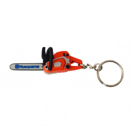 Porta-chaves de borracha| formato motosserra Husqvarna
