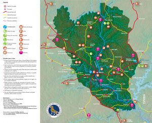 Mapa do Parque Natural Vale do Guadiana
